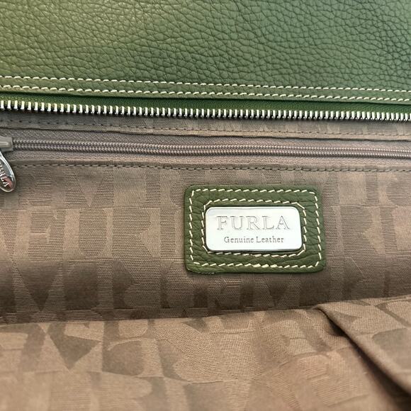 Furla Olive Green Shoulder Bag REHAB - Picture 3 of 10